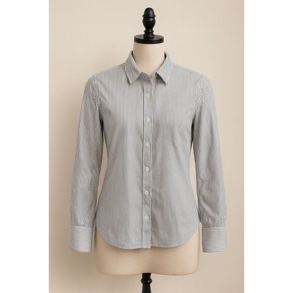 H&M Blue Striped Button-Down Shirt XS - Picture 1 of 5